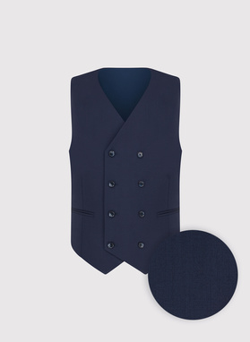 Wełniany granatowy garnitur męski