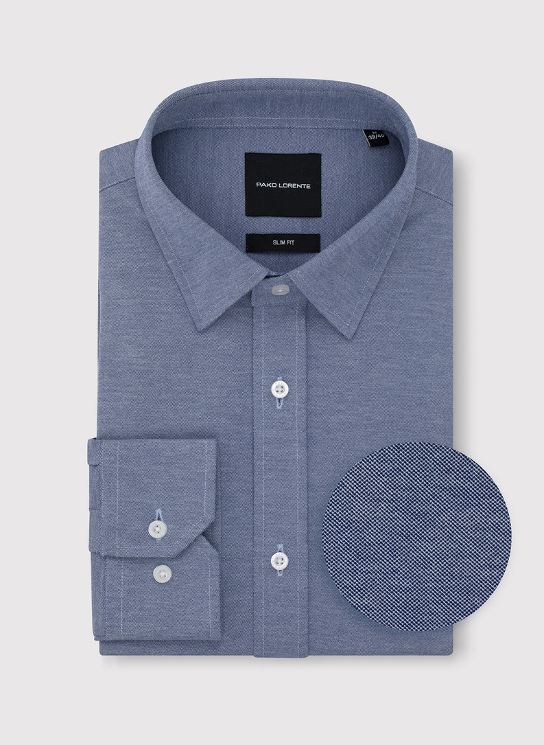 Niebieska koszula melanż