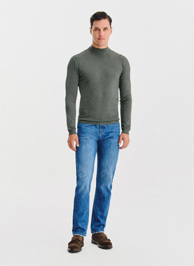 Półgolf męski w zielonym kolorze