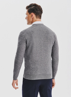 Męski kardigan w szarym kolorze