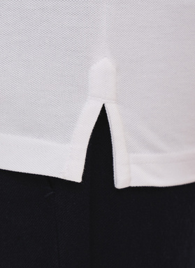 Biały gładki t-shirt polo