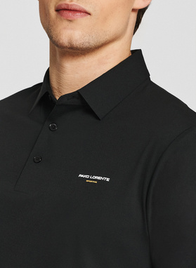 Czarny t-shirt polo