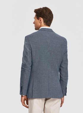 Marynarka w kratkę z lnem