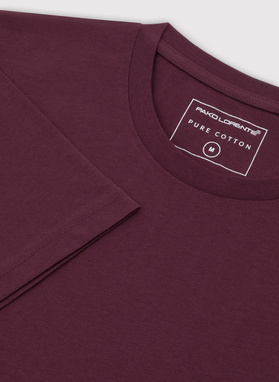 Bawełniany bordowy t-shirt
