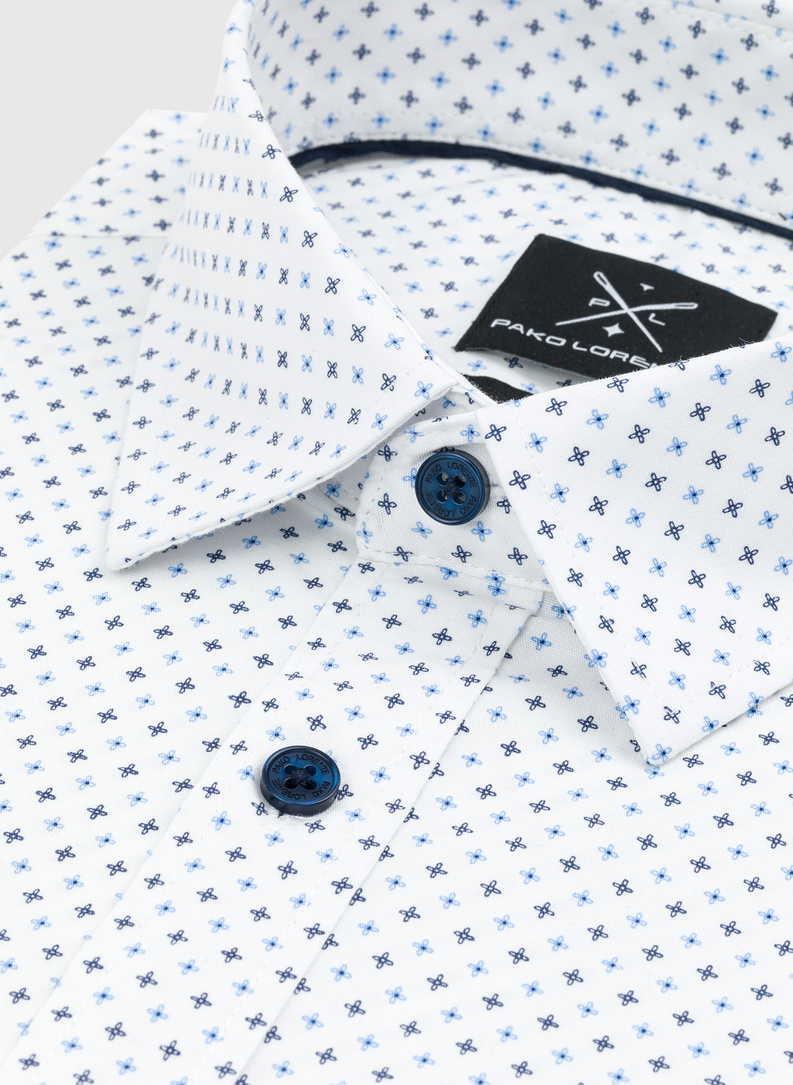 Biała koszula męska z krótkim rękawem