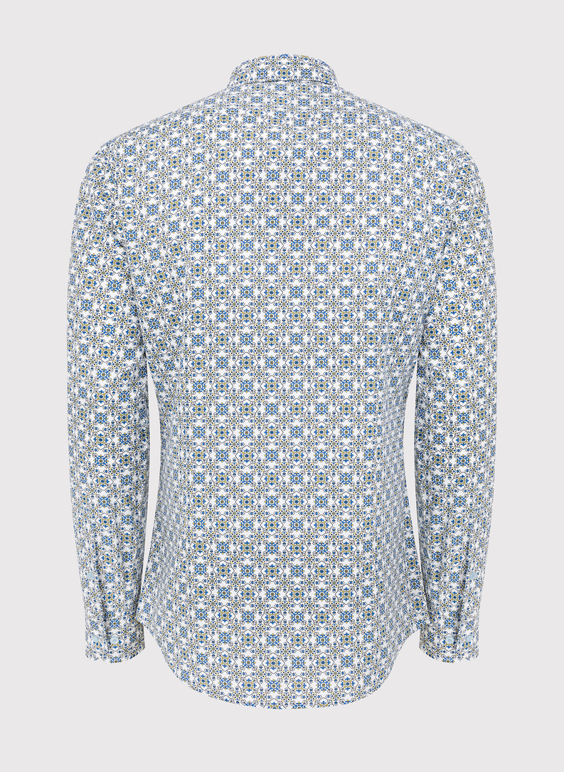 Koszula w kolorze białym w oryginalny wzór