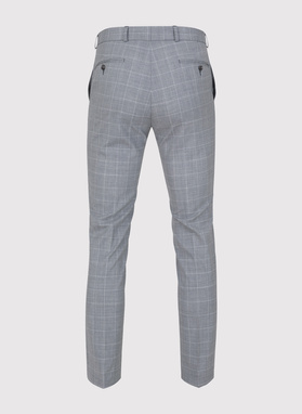 Szare spodnie garniturowe z wełną