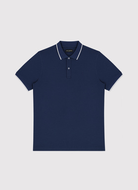 Granatowy t-shirt polo