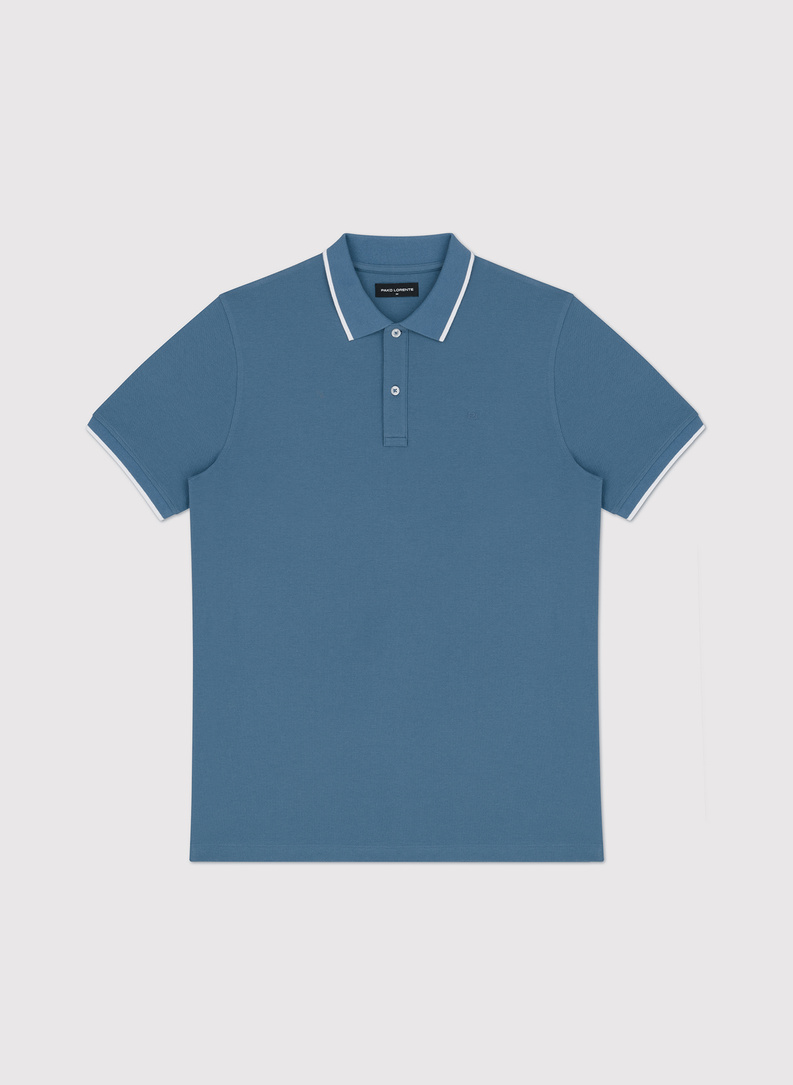 Niebieski t-shirt polo