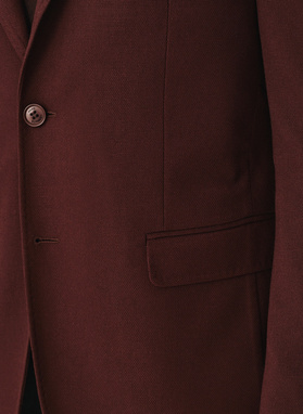 Brązowa gładka marynarka męska