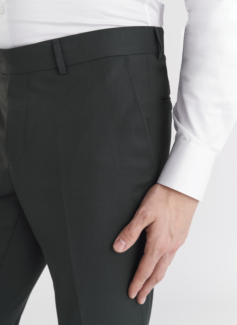 Elegancki zielony garnitur męski 