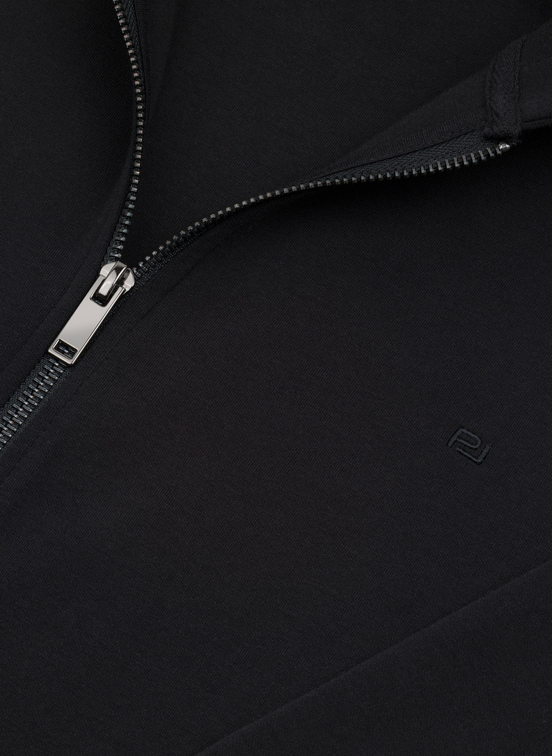 Czarny dres męski z kapturem