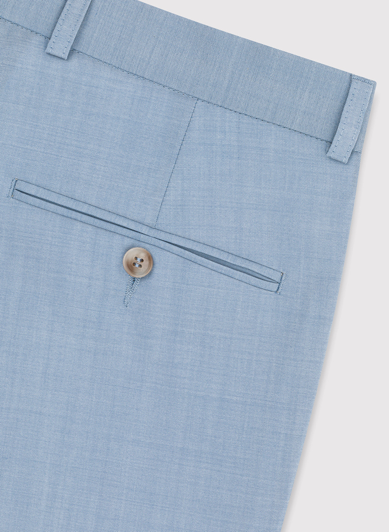 Błękitne męskie spodnie garniturowe