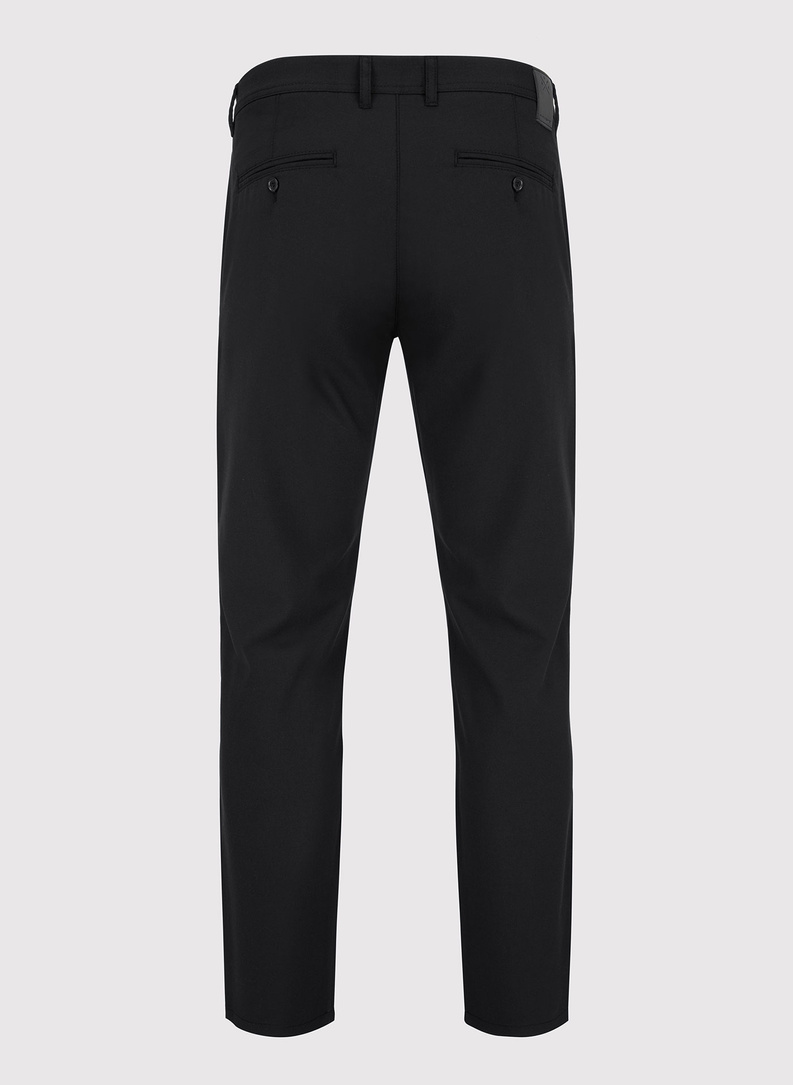 Męskie gładkie czarne spodnie