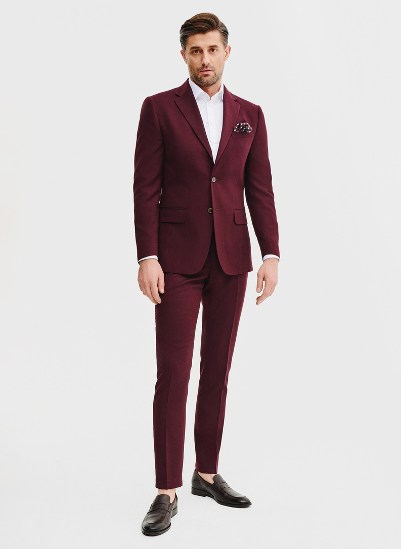 Marynarka garniturowa w kolorze bordowym