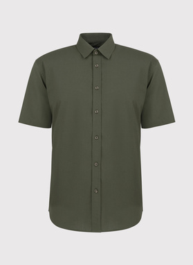 Zielona koszula z krótkim rękawem 