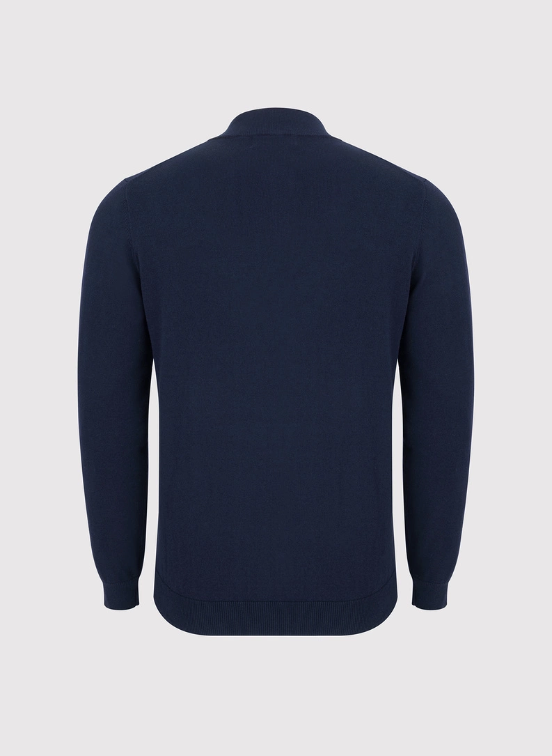 Sweter męski rozpinany w kolorze granatowym