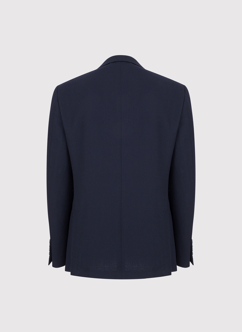 Granatowa marynarka męska z wełny