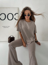 Komplet damski SARA ENO ciemny beż