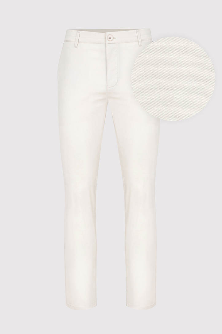 Męskie basicowe spodnie w kolorze ecru