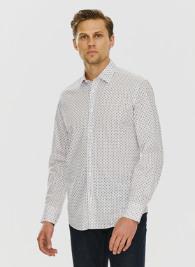 Męska koszula w subtelny wzór 