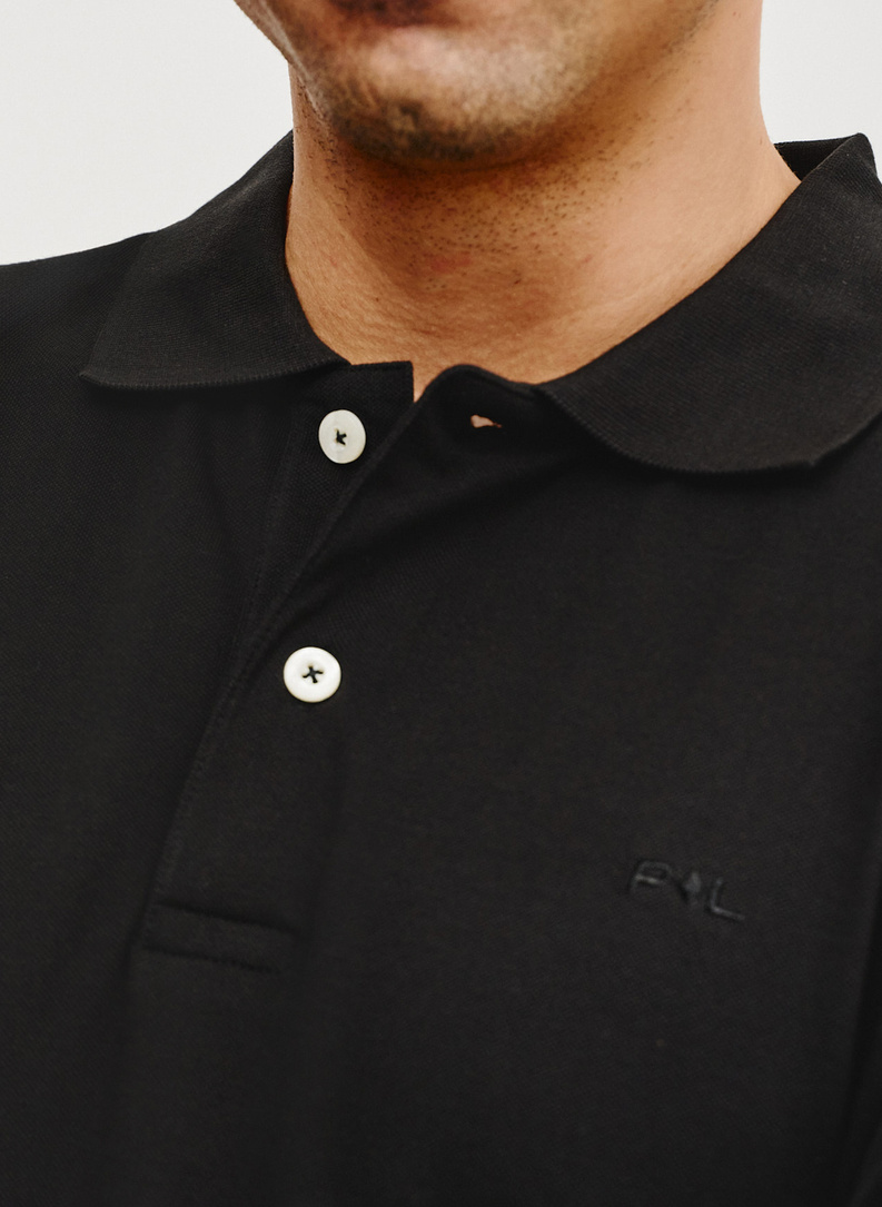 Czarne polo longsleeve