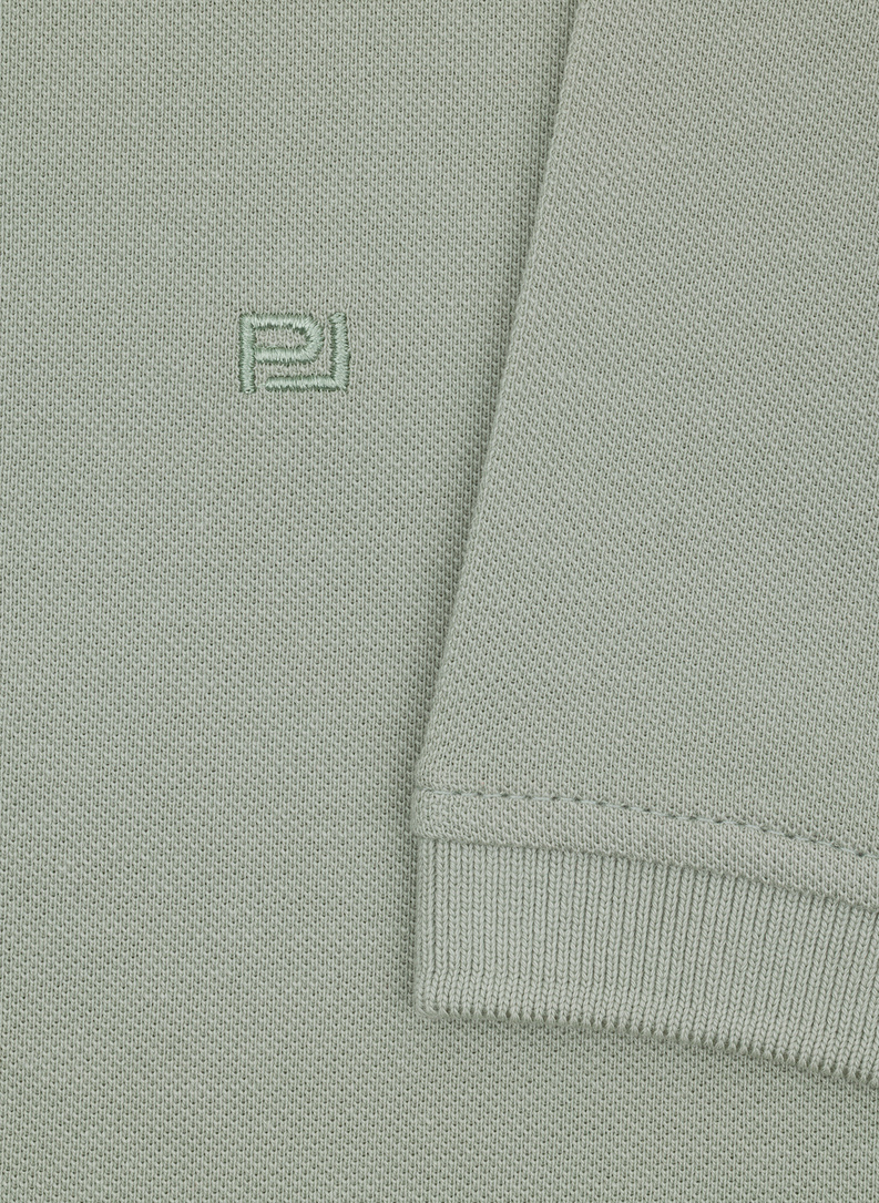 Oliwkowe męskie polo z bawełny