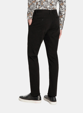 Czarne spodnie chino z bawełną