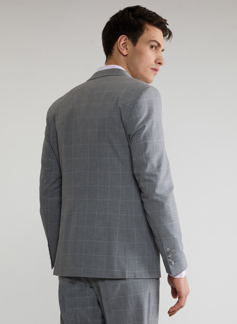 Szara marynarka garniturowa P22SF-3G-009-S-S