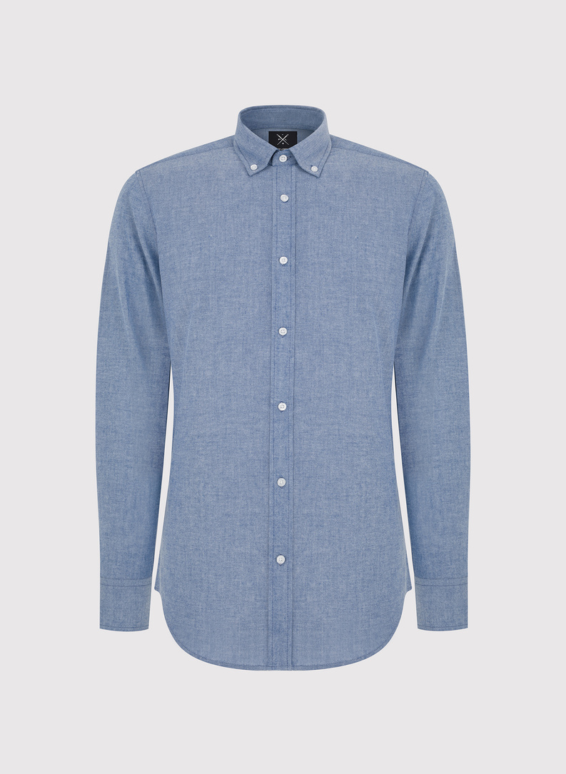 Koszula męska z kołnierzem na guziki