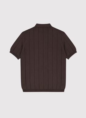 Swetrowe polo w kolorze brązowym