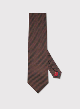 Jedwabny brązowy krawat