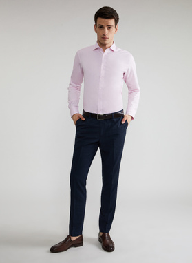 Granatowe spodnie garniturowe P21WF-6G-073-G-S