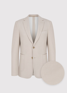 Beżowa marynarka z dzianiny