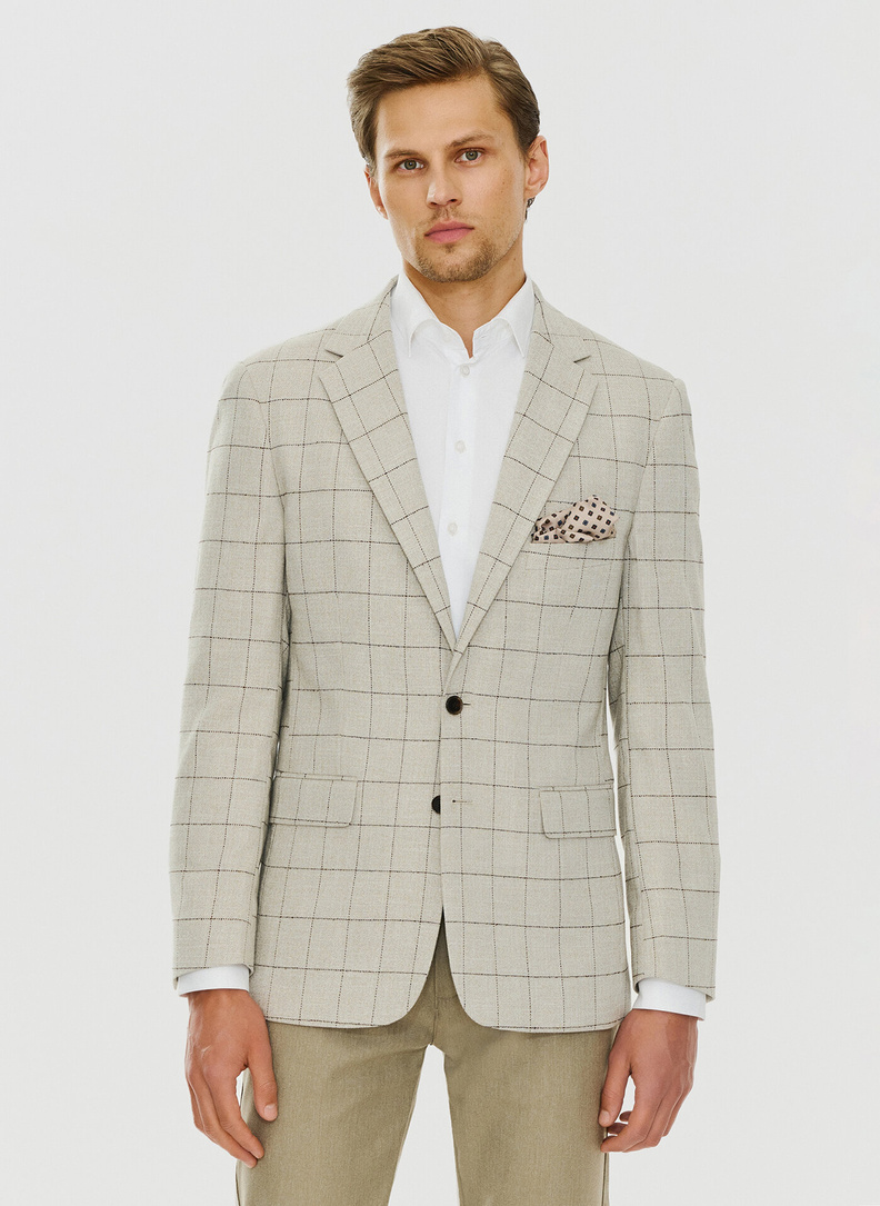 Casualowa marynarka męska w kratę