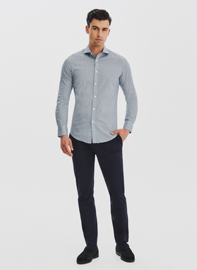 Koszula męska we wzór geometryczny