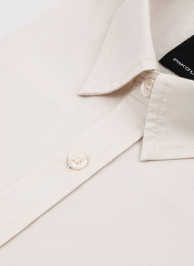 Koszula męska o kroju Regular Fit w kolorze ecru