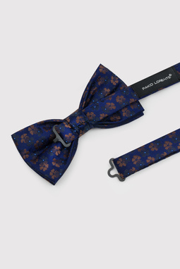 Granatowa mucha męska ze wzorem