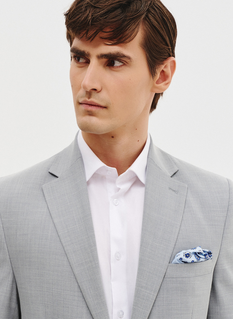 Szara marynarka garniturowa