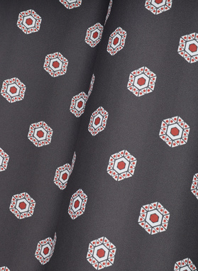 Ciemnoszara poszetka męska sześciokąty