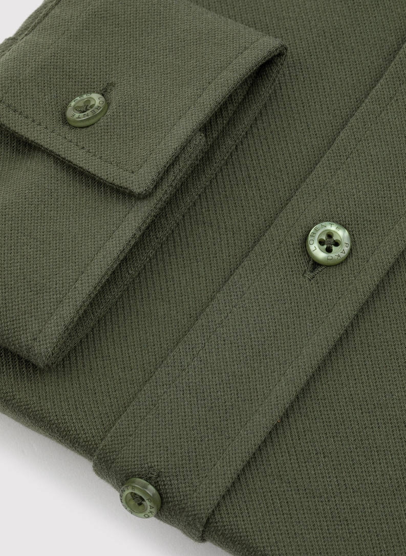 Zielona bawełniana koszula męska