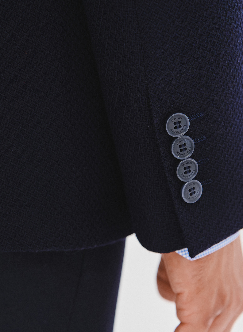 Granatowa marynarka męska z wełny