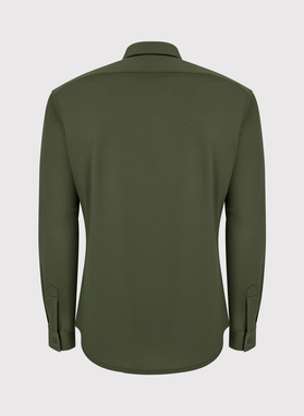 Zielona bawełniana koszula męska