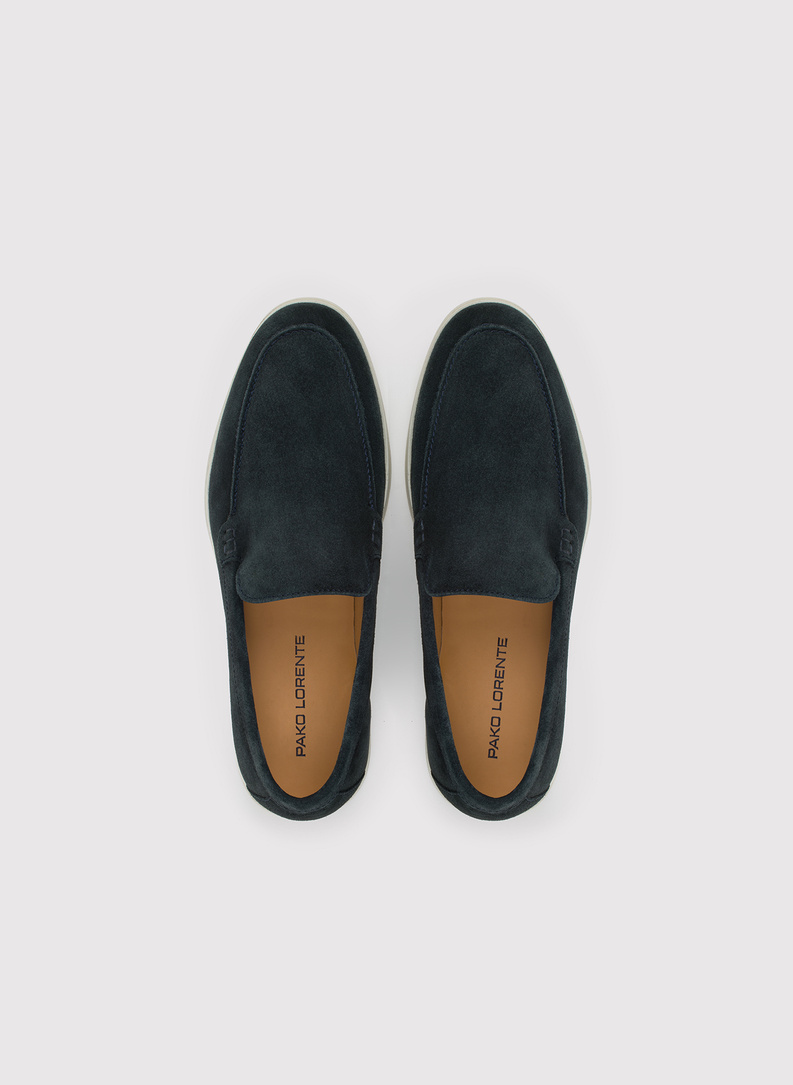 Granatowe mokasyny męskie