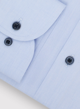 Gładka bawełniana koszula męska długi rękaw