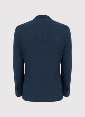 Granatowa marynarka z lnem