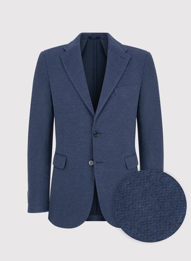 Granatowa marynarka z dzianiny