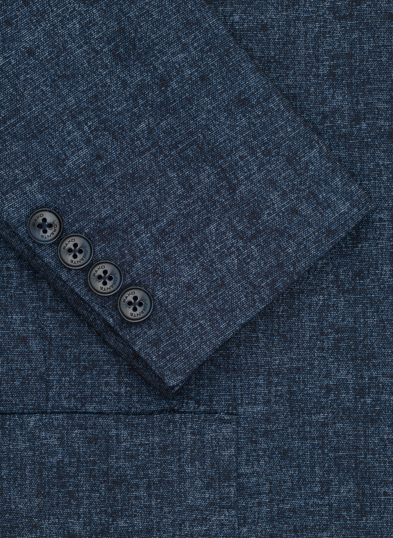 Granatowa marynarka męska melanż