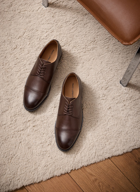 Brązowe eleganckie buty męskie