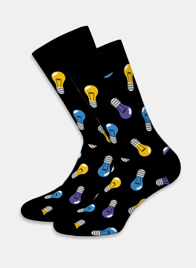 Skarpety z nadrukiem żarówek D20WF-SX-016-X